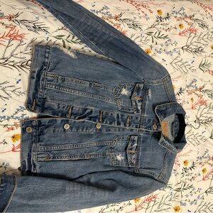 Hollister Distressed Blue Denim Jacket